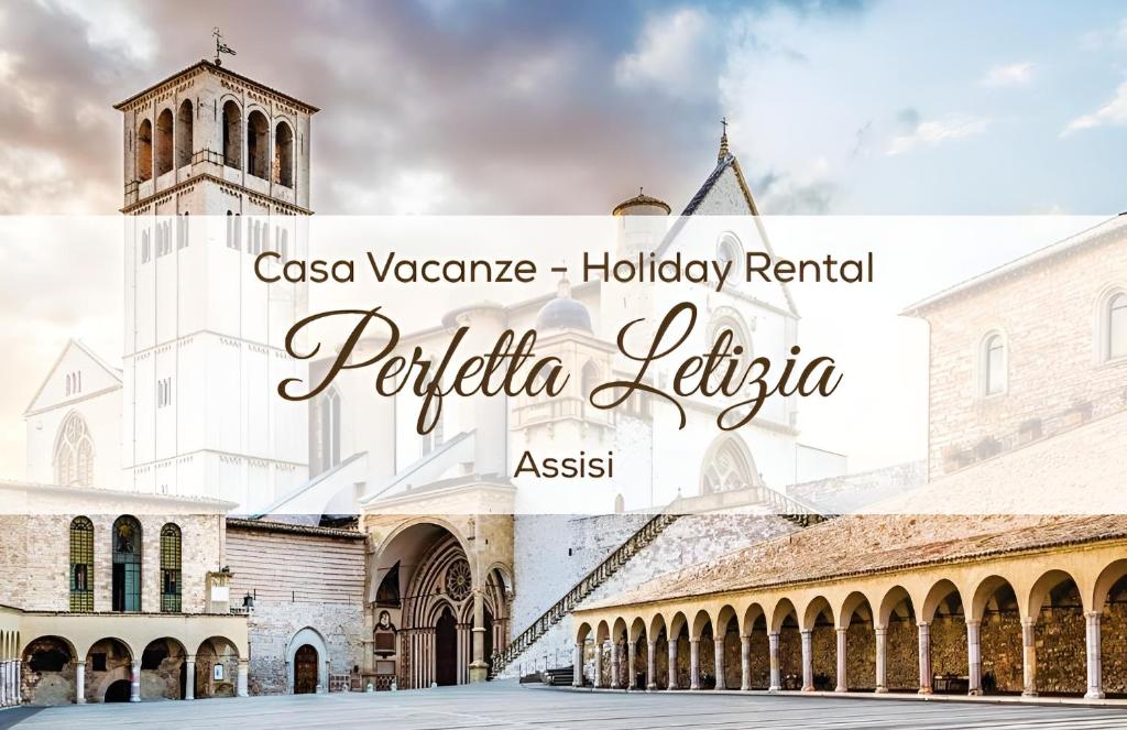 a picture of a church with the words casa victoria holiday rental positoria at Casa vacanze Perfecta Laetitia Assisi in Tordandrea