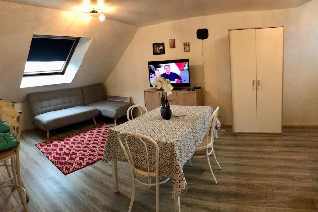 Televízia a/alebo spoločenská miestnosť v ubytovaní Appart T1 Préfecture et Centre