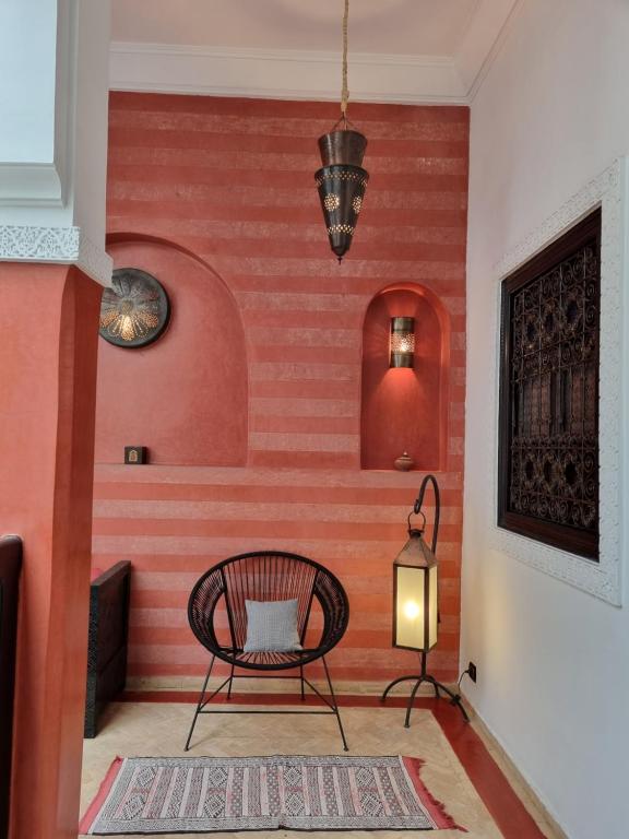 Postel nebo postele na pokoji v ubytování Riad les Rêves d'Amélie