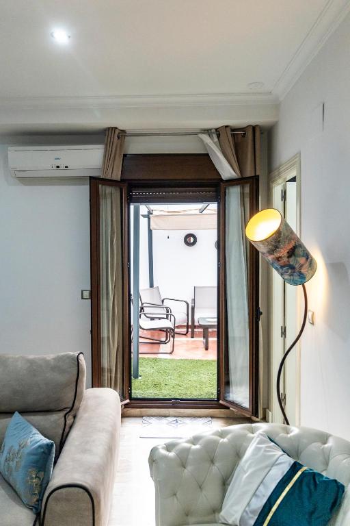 Postel nebo postele na pokoji v ubytování SH Pilucas Home Moderno apartamento con patio