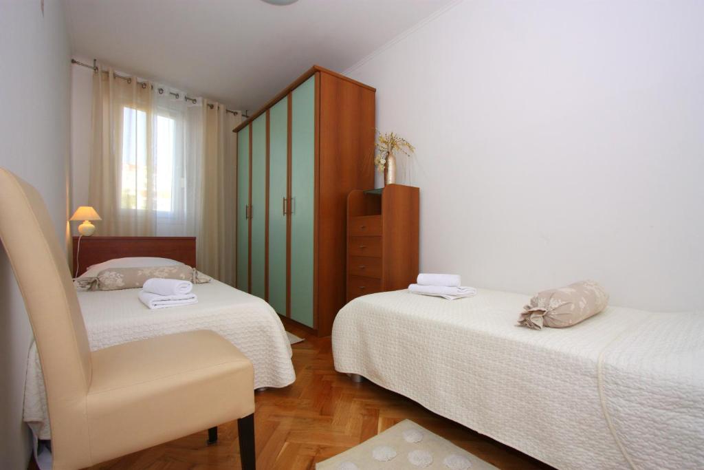 Posteľ alebo postele v izbe v ubytovaní Apartment Deluxe Sea View Split