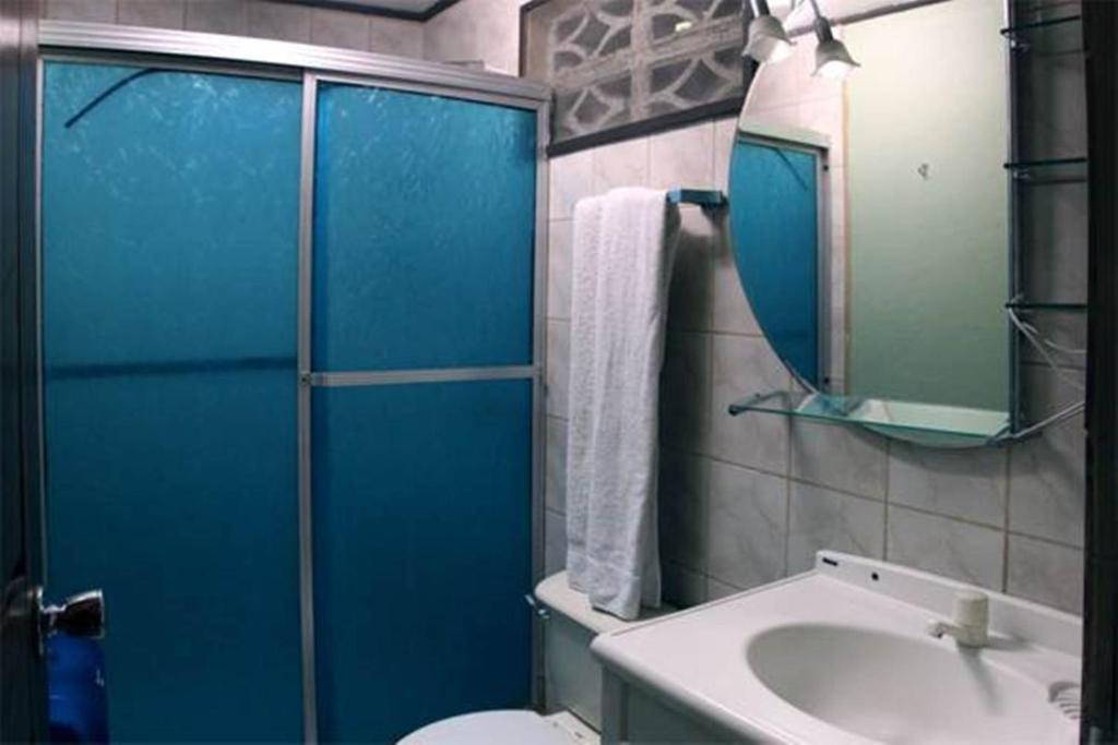 Koupelna v ubytování Cabinas Smith