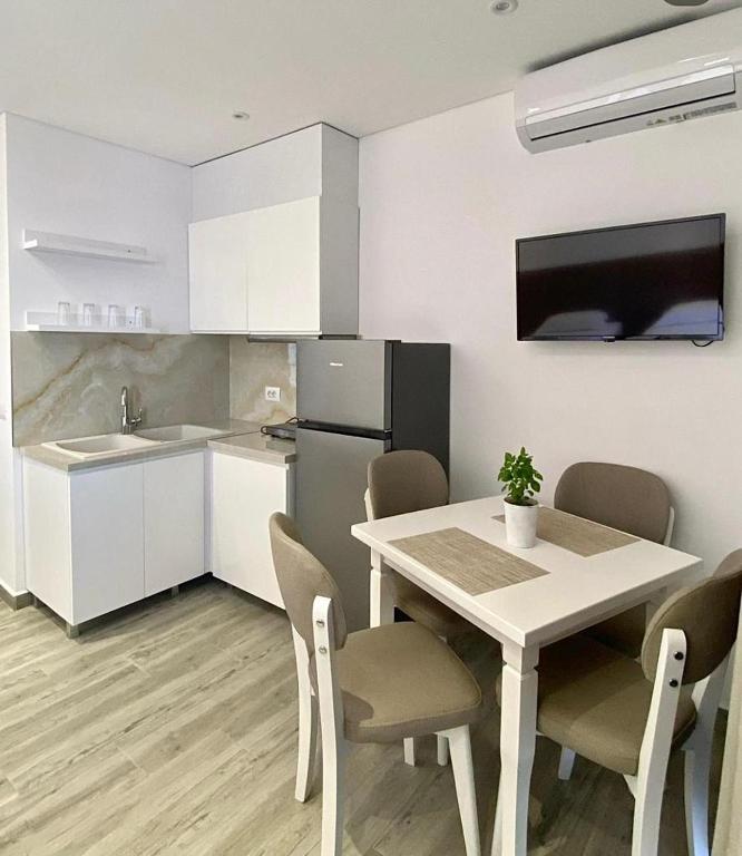 Kuchyň nebo kuchyňský kout v ubytování Edina by Hp Hotel