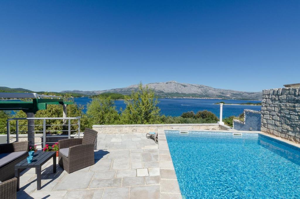 Traditional stone house with swimming pool