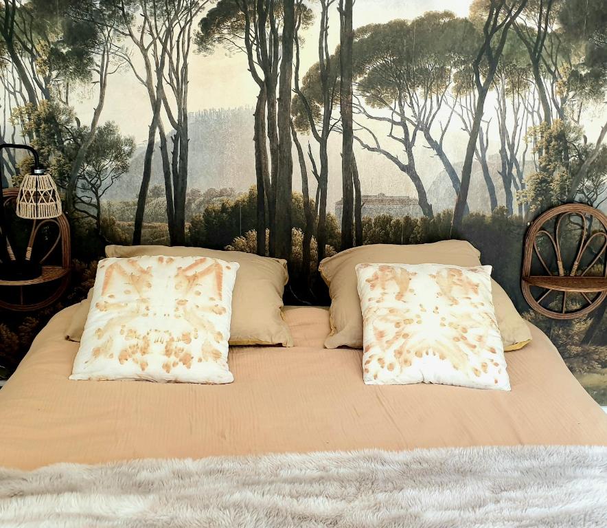 Posteľ alebo postele v izbe v ubytovaní Petite chambre coquette