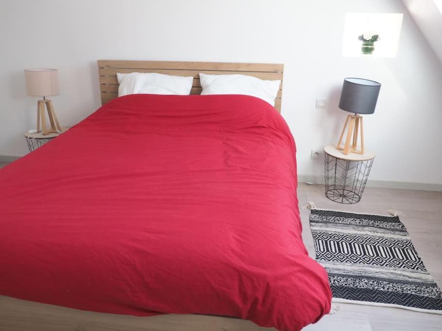 Posteľ alebo postele v izbe v ubytovaní Appartement duplex et terrasse à St Servan-St Malo