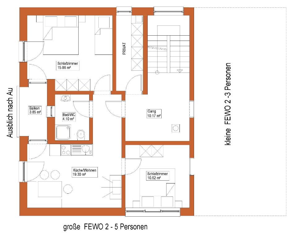 Plán poschodí v ubytovaní Haus Erna Schoppernau