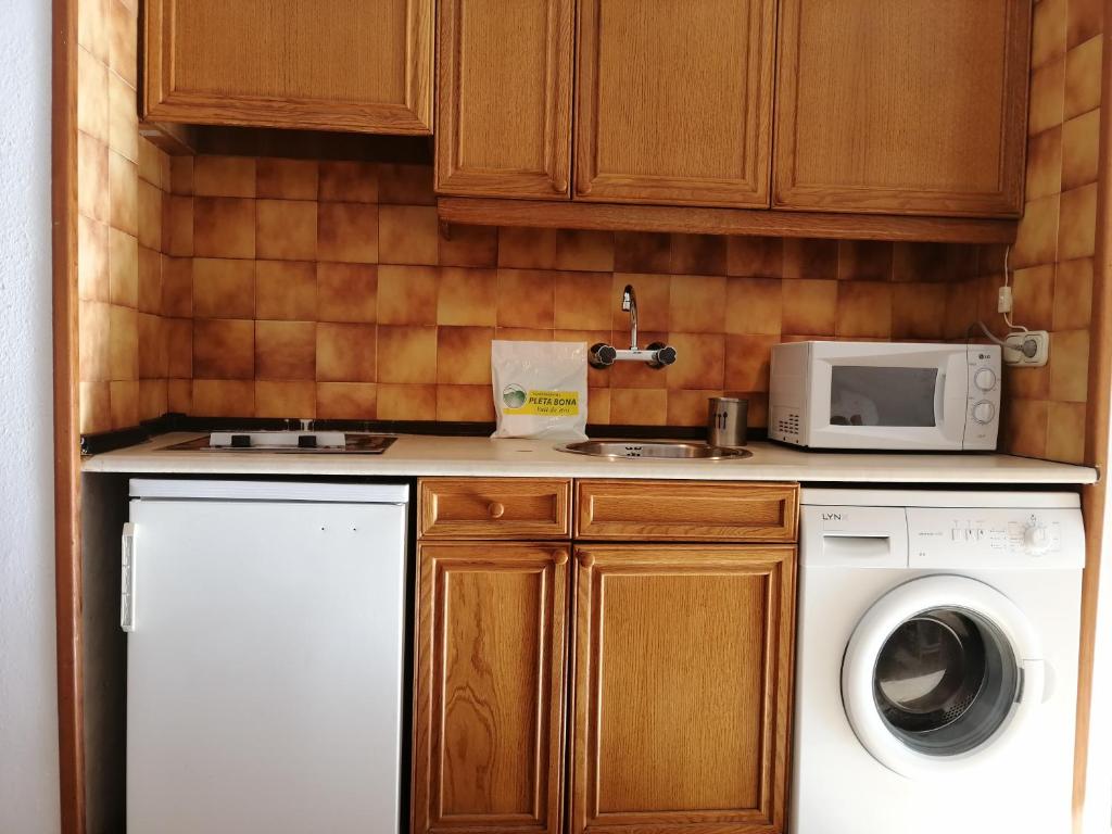 Kuchyňa alebo kuchynka v ubytovaní Apartamento en planta baja con jardín Dellui 2