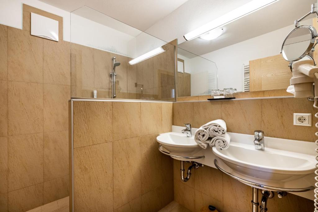 Koupelna v ubytování Hotel Breitlehenalm