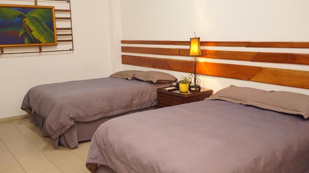 Postel nebo postele na pokoji v ubytování Hotel Casa del Arbol