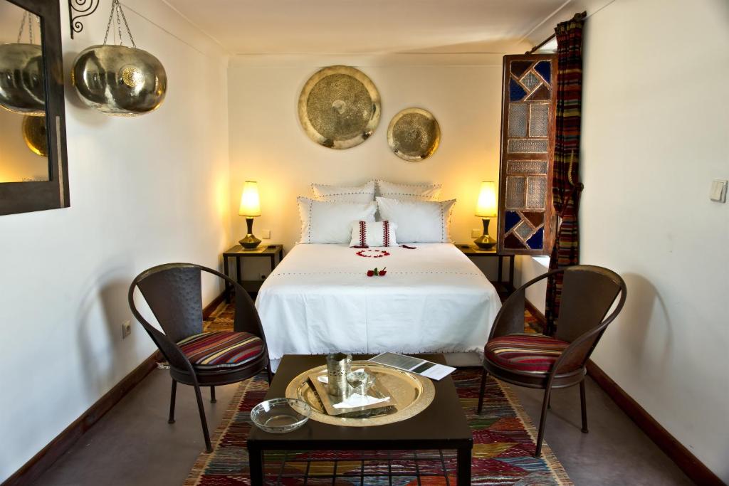 Posezení v ubytování Riad Al Loune