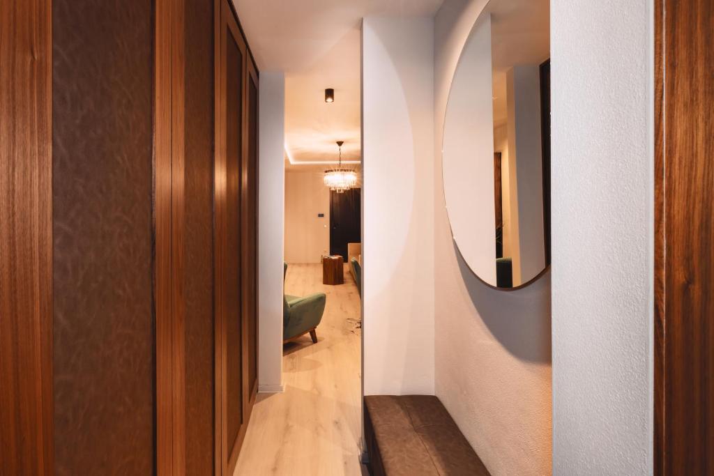 Postel nebo postele na pokoji v ubytování Loft Suite im modernen Style in Schärding