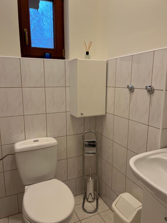 Koupelna v ubytování Leśny Zdrój
