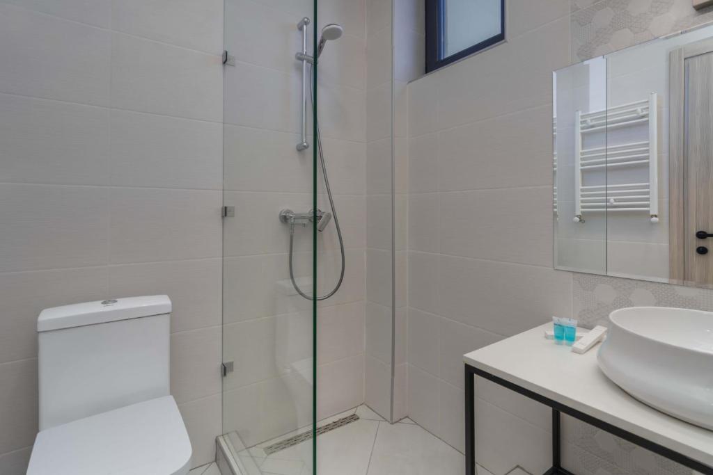 Koupelna v ubytování Hotel Alexandria