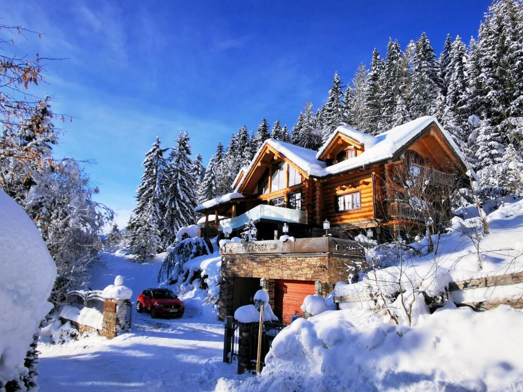 Chalet Caprea durante l'inverno