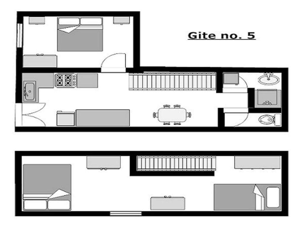 De plattegrond van Gites Le Pressoir