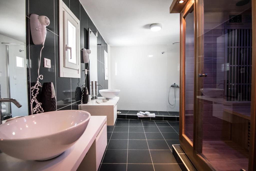 Koupelna v ubytování Hotel Nefeli