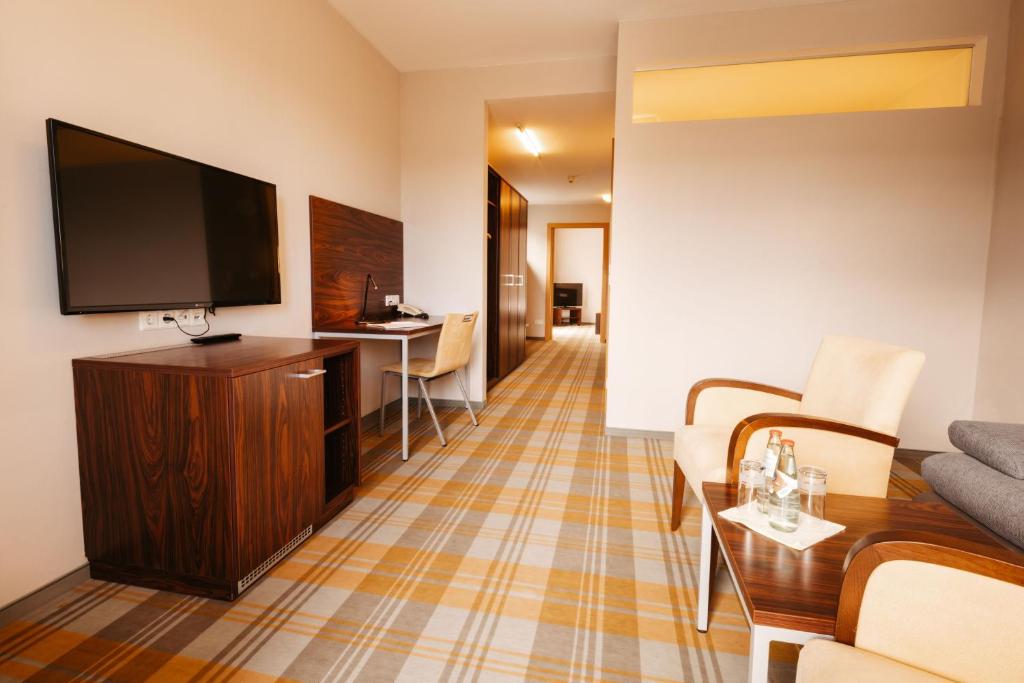 TV a/nebo společenská místnost v ubytování Hotel Liebmann