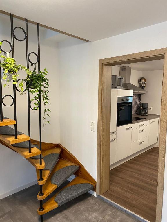 Kuchyň nebo kuchyňský kout v ubytování Ferienhaus Am Riedbach - Birstein