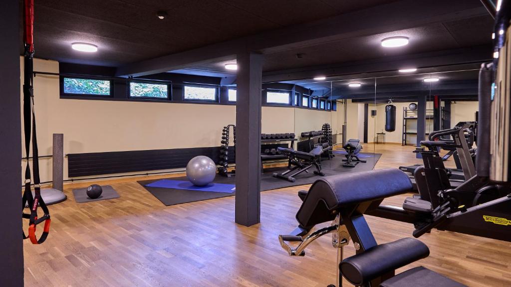 Fitness centrum a/nebo fitness zařízení v ubytování Hotel Boldern