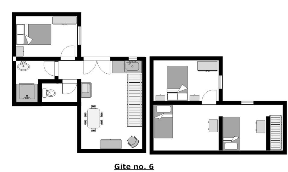 De plattegrond van Gites Le Pressoir