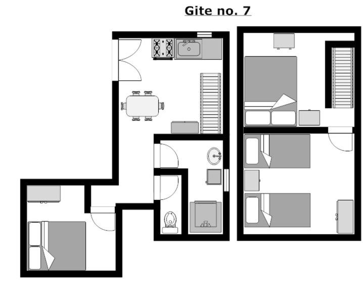 De plattegrond van Gites Le Pressoir