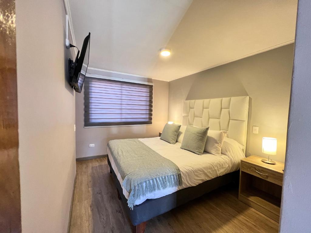 Postel nebo postele na pokoji v ubytování Spazios Apart Hotel Reñaca