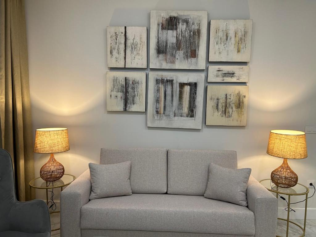 Posezení v ubytování Olavide Premium Apartments