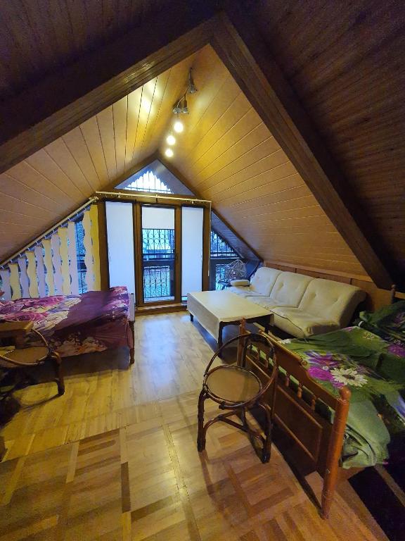 Postel nebo postele na pokoji v ubytování Pas Birute