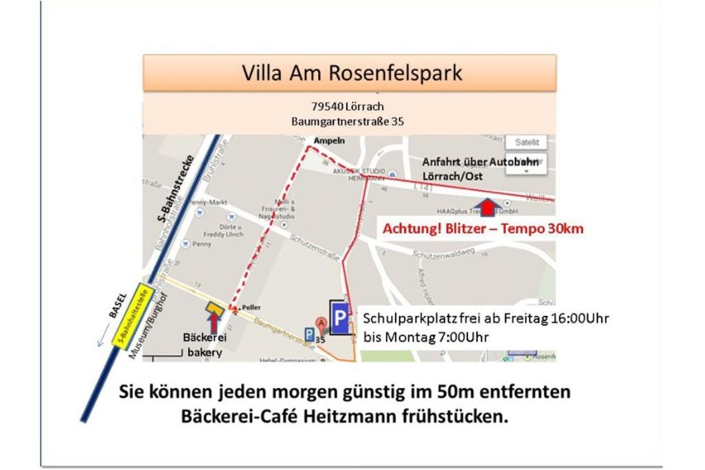 Certifikát, hodnocení, plakát nebo jiný dokument vystavený v ubytování Villa Am Rosenfelspark