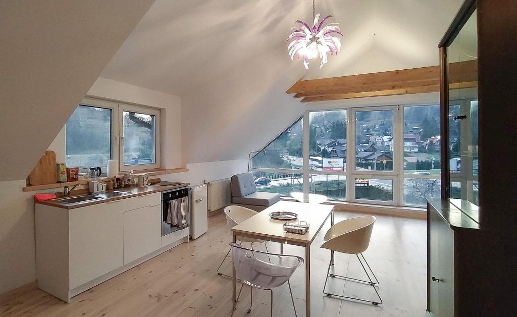 Kuchyňa alebo kuchynka v ubytovaní Apartament u Tomka Lux