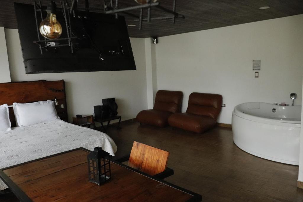 Hotel Campestre La Posada Del Rancho - Queen Suite Met Spa -bad