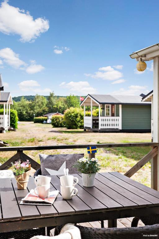 Balkón nebo terasa v ubytování First Camp Mölle-Höganäs