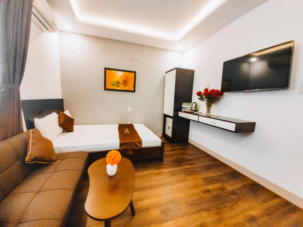 TV a/nebo společenská místnost v ubytování King Hotel Da Nang