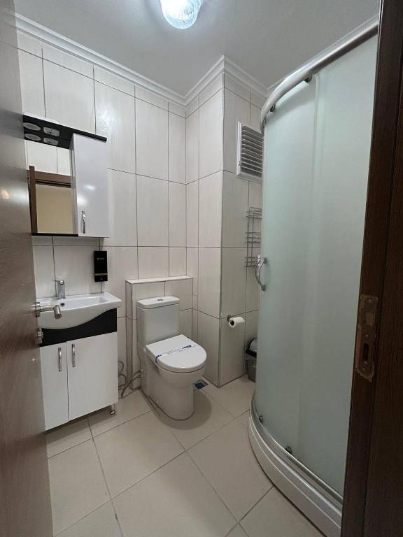 Koupelna v ubytování Moda Hotel