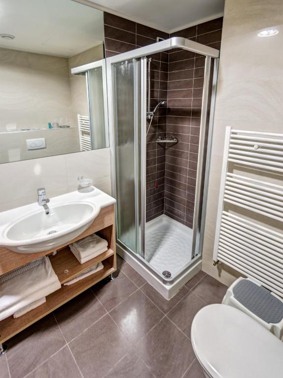Koupelna v ubytování Hotel Capital