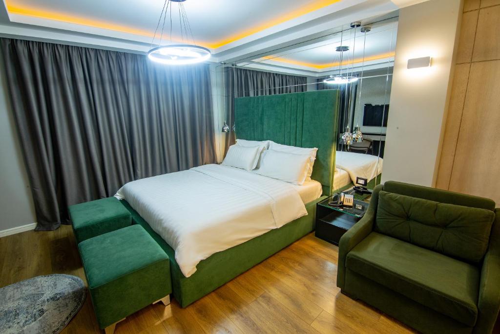 Postel nebo postele na pokoji v ubytování Tree Hotel