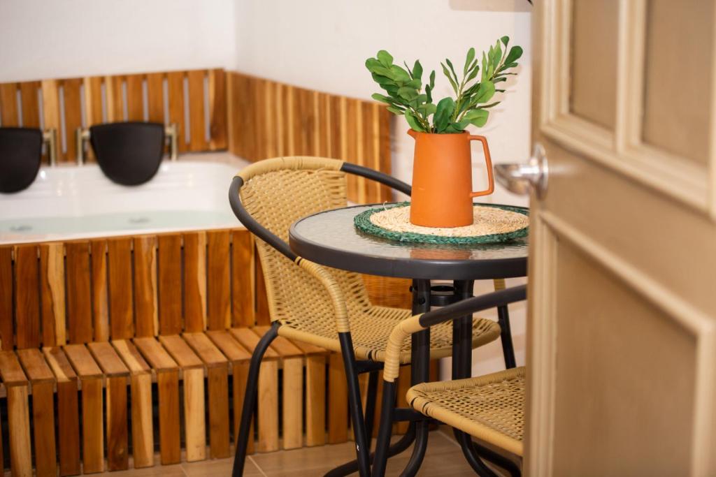 Posezení v ubytování Entre Palmas Casa Hotel