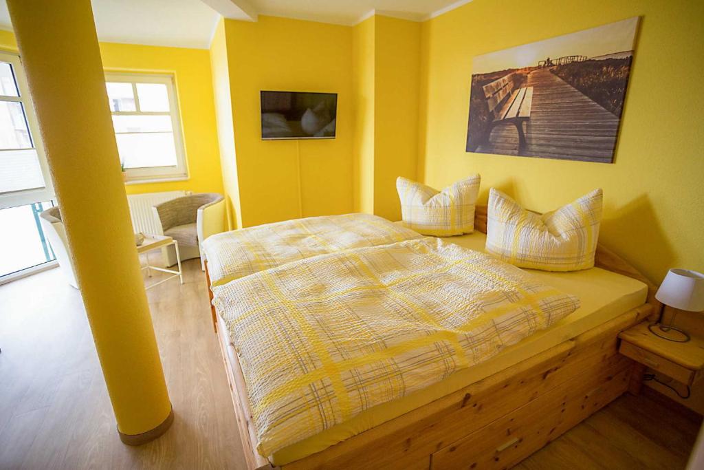 Postel nebo postele na pokoji v ubytování Ferienwohnung Urlaub