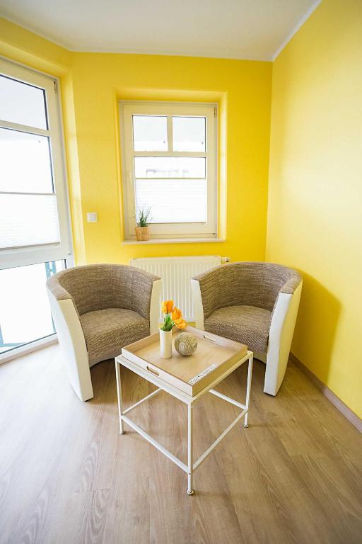Posezení v ubytování Ferienwohnung Urlaub