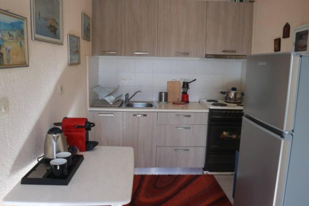 Kuchyň nebo kuchyňský kout v ubytování Anestis Apartment