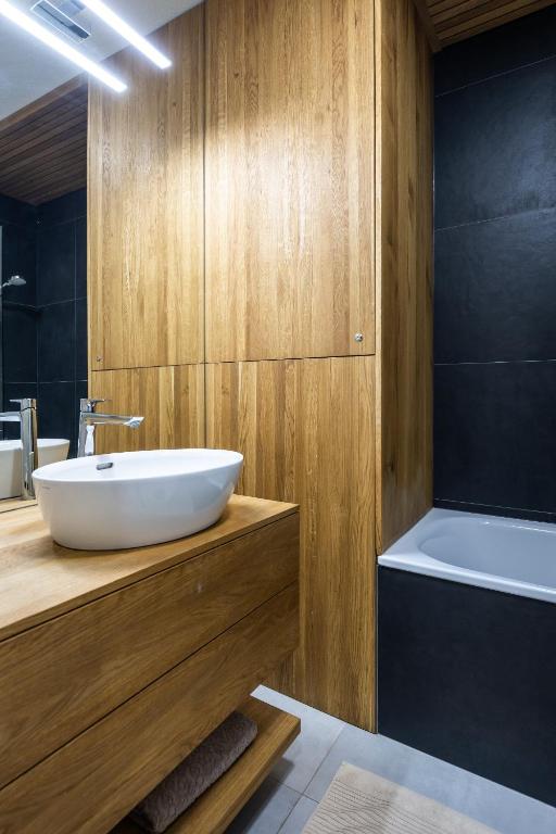 Koupelna v ubytování Lúčnica apartments Tále