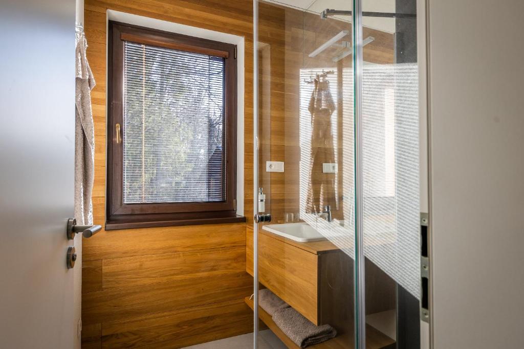 Koupelna v ubytování Lúčnica apartments Tále