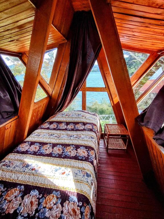 Postel nebo postele na pokoji v ubytování Refugio Génesis habitaciones Lago de Tota