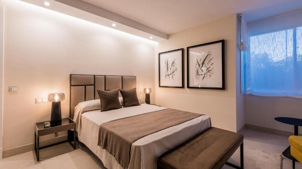 Posteľ alebo postele v izbe v ubytovaní Luxury apartment at Monte Paraiso