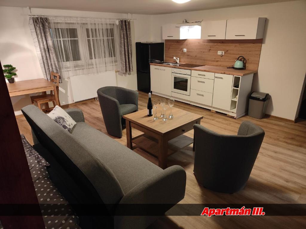 Kuchyň nebo kuchyňský kout v ubytování Apartmány Na Cestě