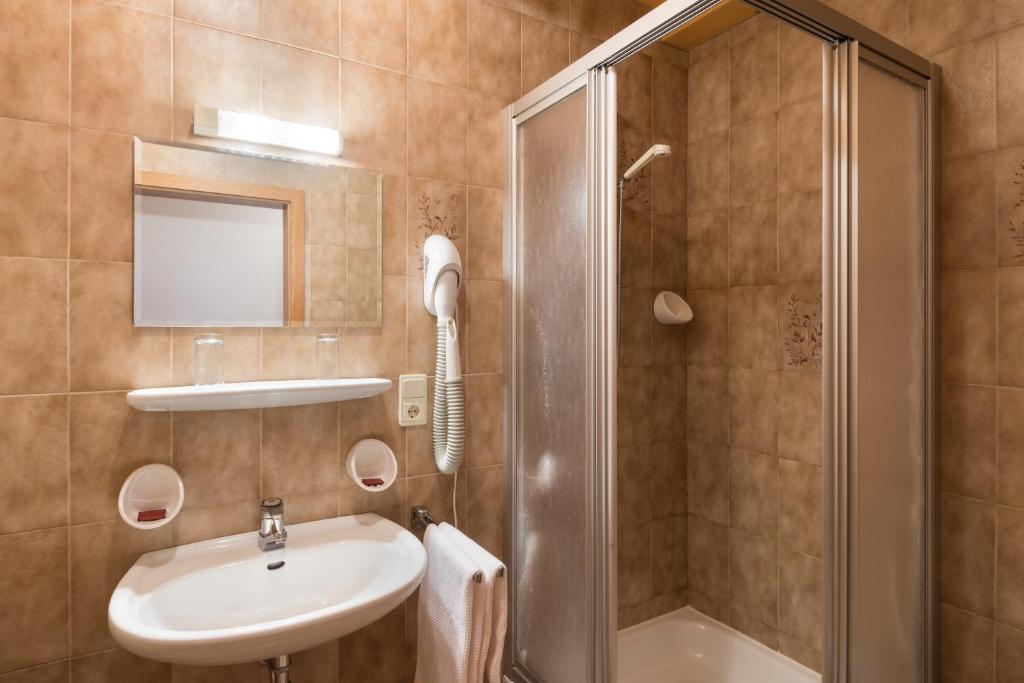 Koupelna v ubytování Hotel Klotz