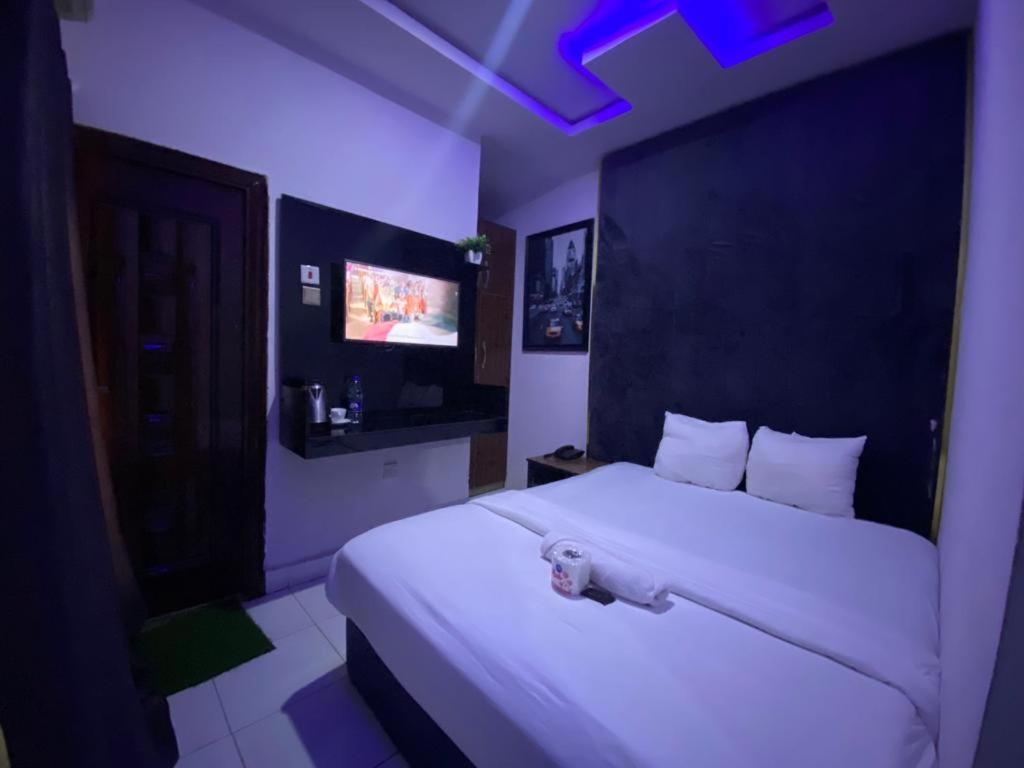 Postel nebo postele na pokoji v ubytování Palazzo Apartments