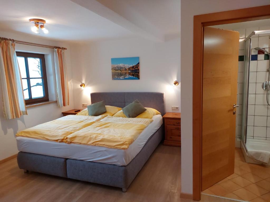 Posteľ alebo postele v izbe v ubytovaní Haus Hinterfürbach
