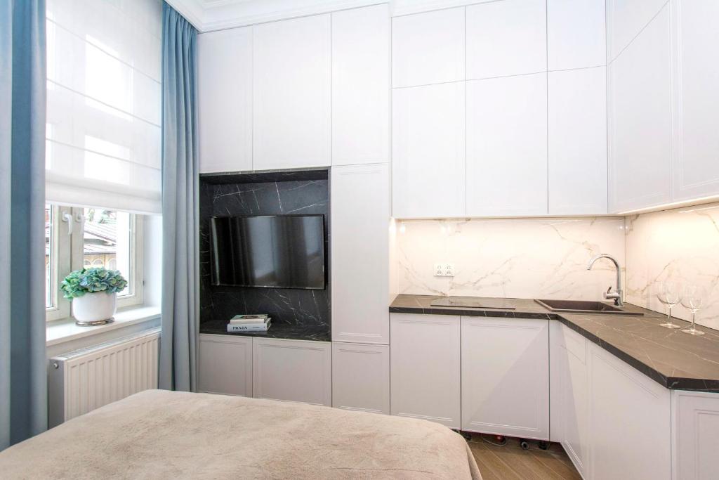 Kuchyňa alebo kuchynka v ubytovaní La Boutique Studio Sopot